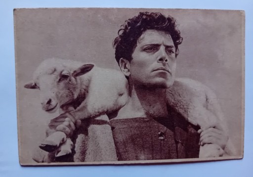 Zdjęcie oferty: Pocztówka z włoskim aktorem Raf Vallone, 1955 r.
