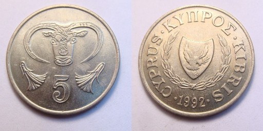 Zdjęcie oferty: Cypr 5 cents 1992