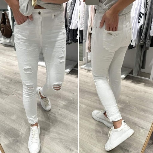 Zdjęcie oferty: Spodnie jeansowe białe By o la la rozm.L