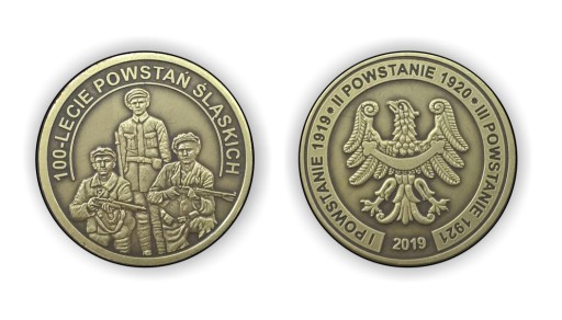 Zdjęcie oferty: 100 lecie Powstań Śląskich - numizmat oksydowany