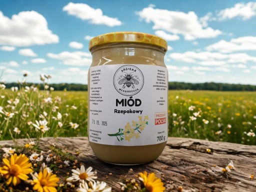 Zdjęcie oferty: Miód rzepakowy 700 g z Pojezierza Wałeckiego - Pasieka Włodarczyk