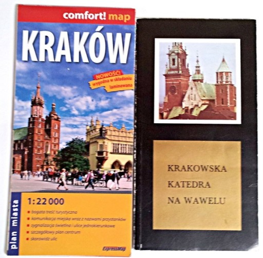 Zdjęcie oferty: KRAKÓW plan laminowany + WAWEL KATEDRA przewodnik