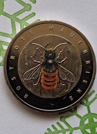 Zdjęcie oferty: Moneta 5 euro Niemcy 2023 Pszczoła murarka