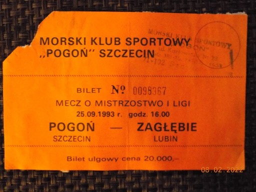 Zdjęcie oferty: Pogoń Szczecin -Zagłębie Lubin   ulgowy