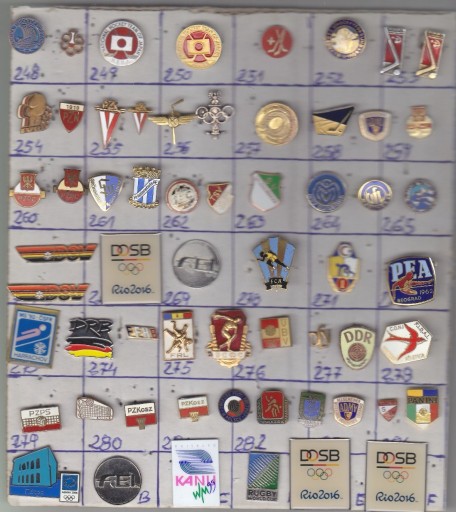 Zdjęcie oferty: zestaw odznak sportowych 60 sztuk