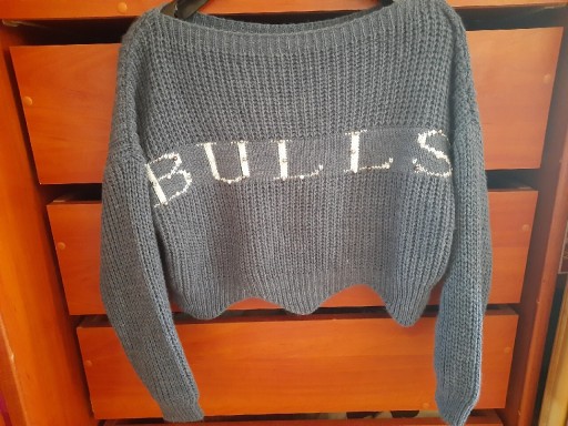 Zdjęcie oferty: Sweter crop-top z napisem "Bulls"