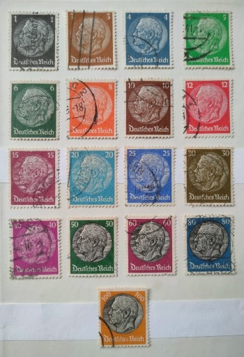 Zdjęcie oferty: Hinderburg - stare niemieckie znaczki pocztowe 