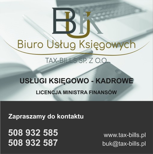 Zdjęcie oferty: Biuro rachunkowe Tax-Bills usługi księgowo kadrowe