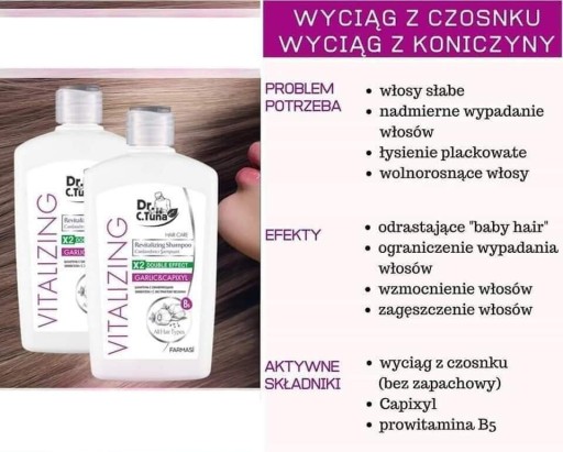 Zdjęcie oferty: C. Tuna Vitalizing szampon do włosów czosnek