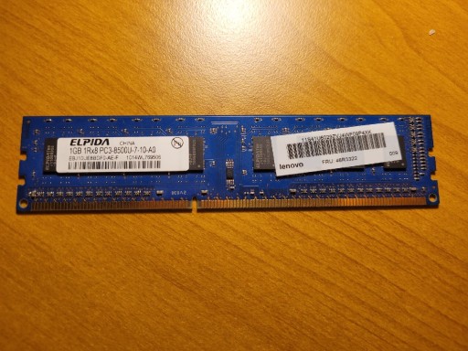 Zdjęcie oferty: Pamięć RAM DDR3 1066 MHz 1GB CL7 Elpida