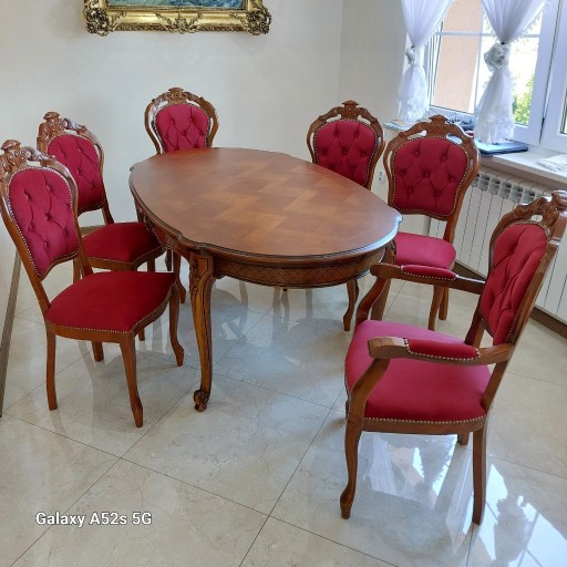 Zdjęcie oferty: Antyczy stół ludwik i komplet krzeseł