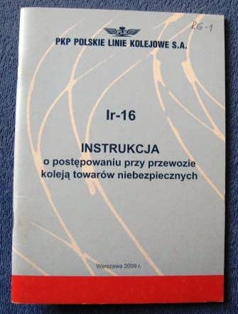 Zdjęcie oferty: Ir-16 O postępowan przy przewozie towarów niebezp.