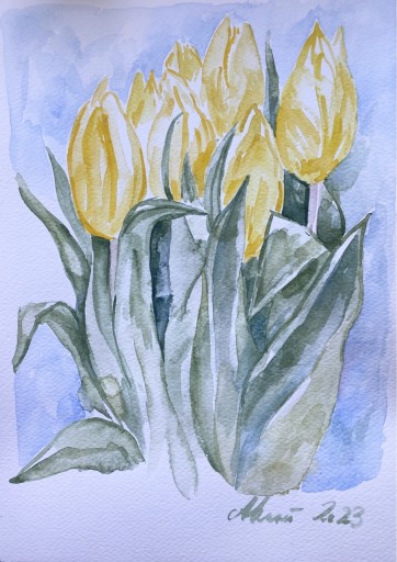 Zdjęcie oferty: „Tulipany” piękna akwarela