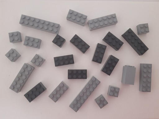 Zdjęcie oferty: Klocki Lego brick szare 2x2 2x3 2x4 2x6 2x8