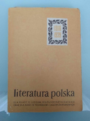 Zdjęcie oferty: Literatura polska 1918 - 1939 - R Matuszewski