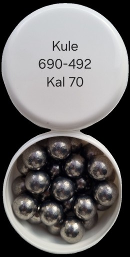 Zdjęcie oferty: Kule ołowiane kal. 70 (690-492 grain.) 25 szt.