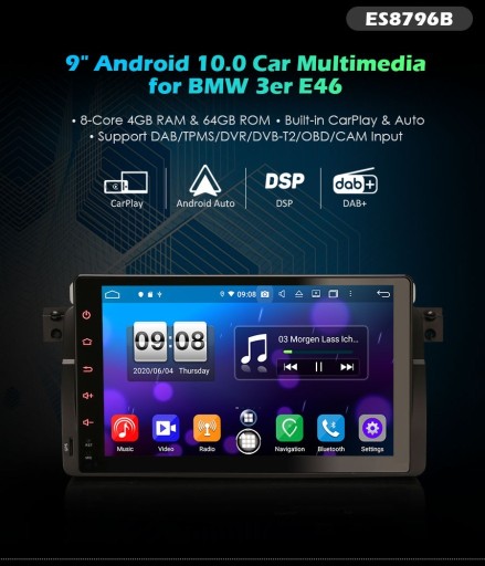 Zdjęcie oferty: Radio DAB+ Tablet Android GPS DVD USB SD BMW 3 E46