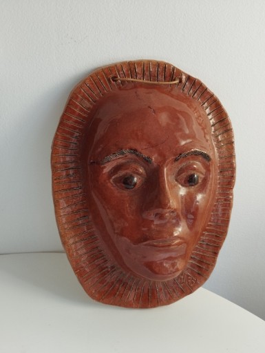 Zdjęcie oferty: Rzeźba maska twarz PRL 