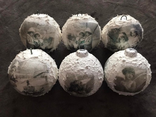 Zdjęcie oferty: Zestaw 6 bombek Bożonarodzeniowych handmade