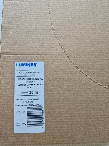 Zdjęcie oferty: Klosz do profili LUMINES BASIC mleczny PVC BOX 20m