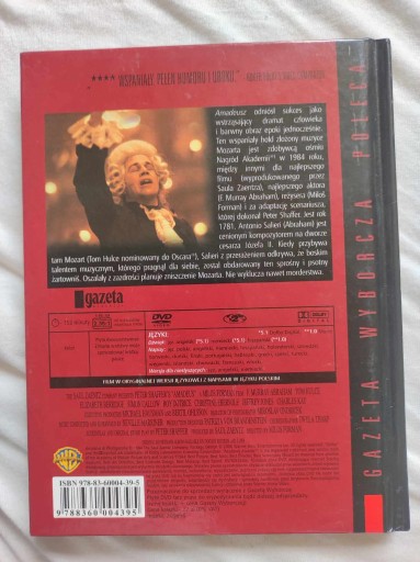 Zdjęcie oferty: Amadeusz Film DVD CD Na płycie - klasyki filmowe