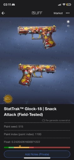 Zdjęcie oferty: Glock-18 - Snack Attack |FT| ST| csgo skns