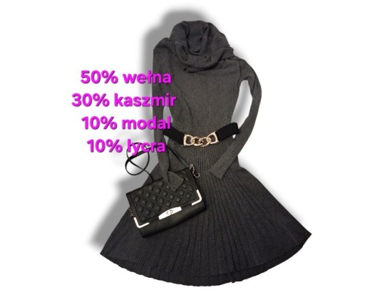 Zdjęcie oferty: Sukienka kaszmir wełna rozm. 38