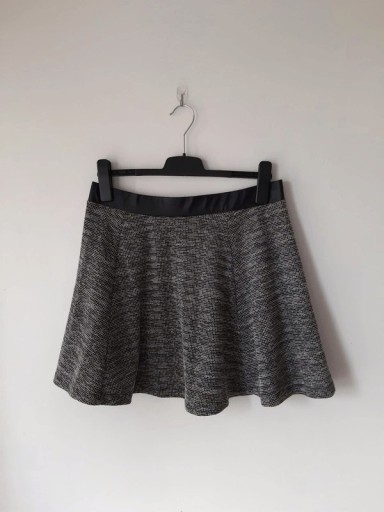 Zdjęcie oferty: Szara melanżowa spódniczka hm m l 40 38 h&m rozklo