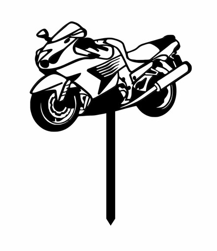 Zdjęcie oferty: Topper na tort Motocykl z czarnej pleksi