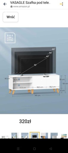 Zdjęcie oferty: Vesagle szafka pod tv