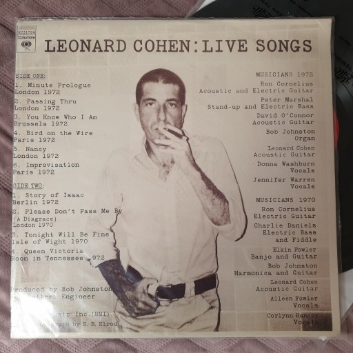 Zdjęcie oferty: Cohen Live Songs [2001 US nmint]