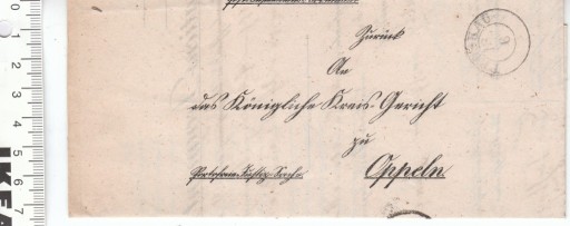 Zdjęcie oferty: Niemcy BRESLAU Oppeln koperta list 1861 rok