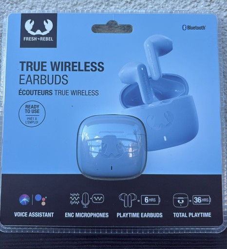 Zdjęcie oferty: BEZPRZEWODOWE SŁUCHAWKI DOUSZNE FRESH ’N REBEL NOWE , kolor Niebieski 