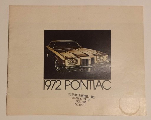 Zdjęcie oferty: 1972 Pontiac prospekt Grand Prix, Firebird, LeMans