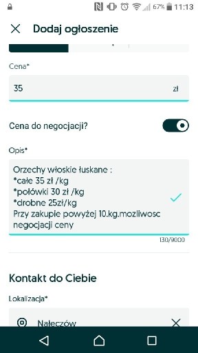 Zdjęcie oferty: ORZECHY włoskie łuskane 