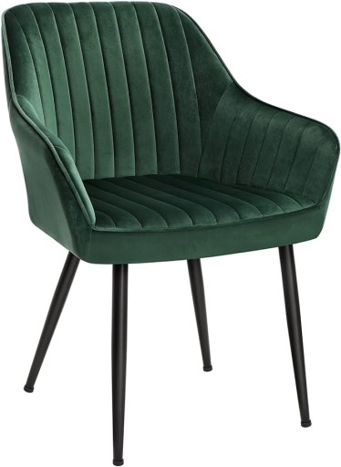 Zdjęcie oferty: Krzesło tapicerowane butelkowa zieleń welur loft