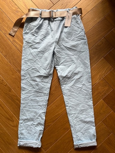 Zdjęcie oferty: New Collection błękitne spodnie chinos elastyczne