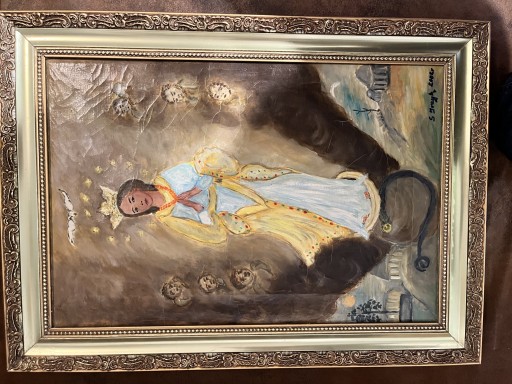 Zdjęcie oferty: Maryja Wniebowzięta ręcznie malowany obraz olejny