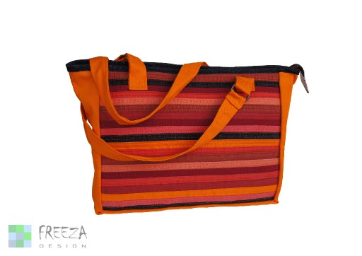 Zdjęcie oferty: Patchworkowa torba na ramię pomarańczowa A4