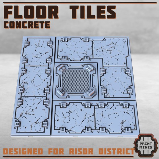 Zdjęcie oferty: Concrete Floor Tiles - Print Minis 