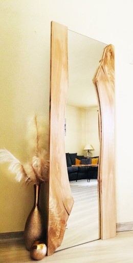 Zdjęcie oferty: Duże lustro w drewnianej ramie-boho-loft