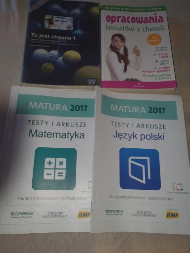 Zdjęcie oferty: Podręczniki Liceum - Chemia, Matematyka, Polski