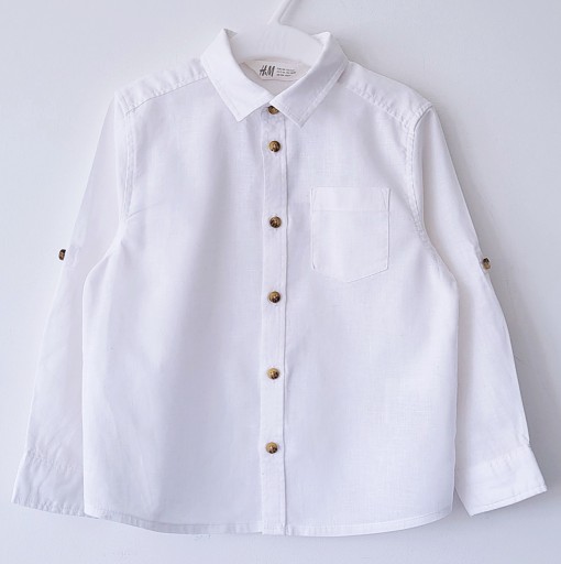 Zdjęcie oferty: Nowa biała lniana koszula H&M 104