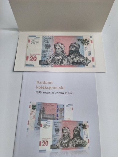 Zdjęcie oferty: Banknot Kolekcjonerski NBP 20 zł Chrzest Polski