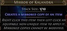 Zdjęcie oferty: Mirror of Kalandra Path of Exile Standard (PoE)