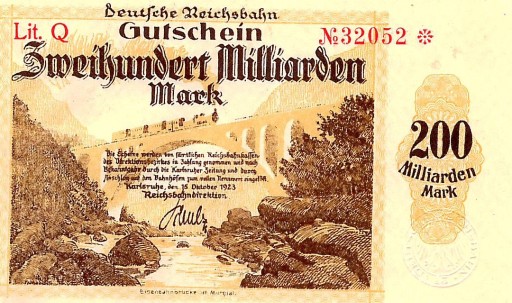 Zdjęcie oferty: 200 miliardów marek - 1923 rok