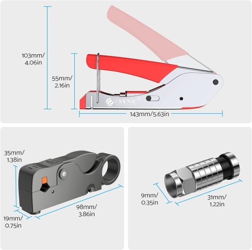 Zdjęcie oferty: Zaciskarka do kabli koncentrycznych eSynic
