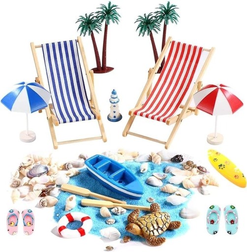 Zdjęcie oferty: zestaw stwórz swoją plażę dla lalki i nie tylko
