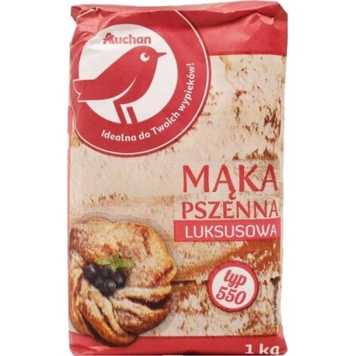 Zdjęcie oferty: Mąka pszenna typu 550 Auchan Luksusowa 1kg