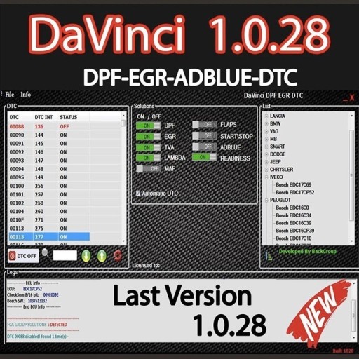 Zdjęcie oferty: program Davinci 1.0.28  DPF EGR  ADblue promocja